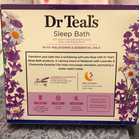Dr Teal's Sleep Bath Set! Epsom Salt, Foaming bath, Body wash & lotion Melatonin - Picture 2 of 2